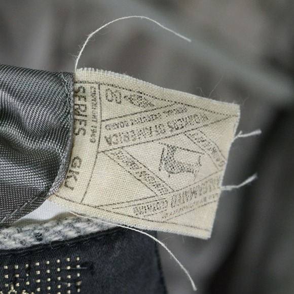 Vintage Tweed Blazer 40R-42R Gray Herringbone Elbow Patch Union Made Academia - Picture 8 of 16